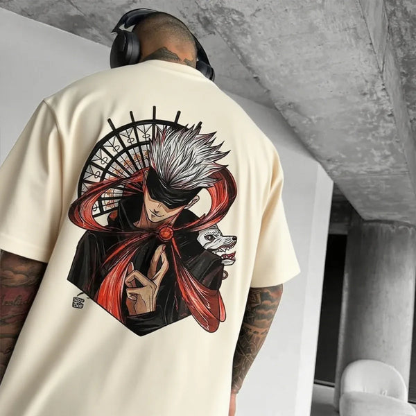 Jujutsu Kaisen Gojo Satoru Tee - Y2K Anime Streetwear Graphic Shirt